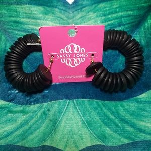 "Kamaria" Hoops - Black